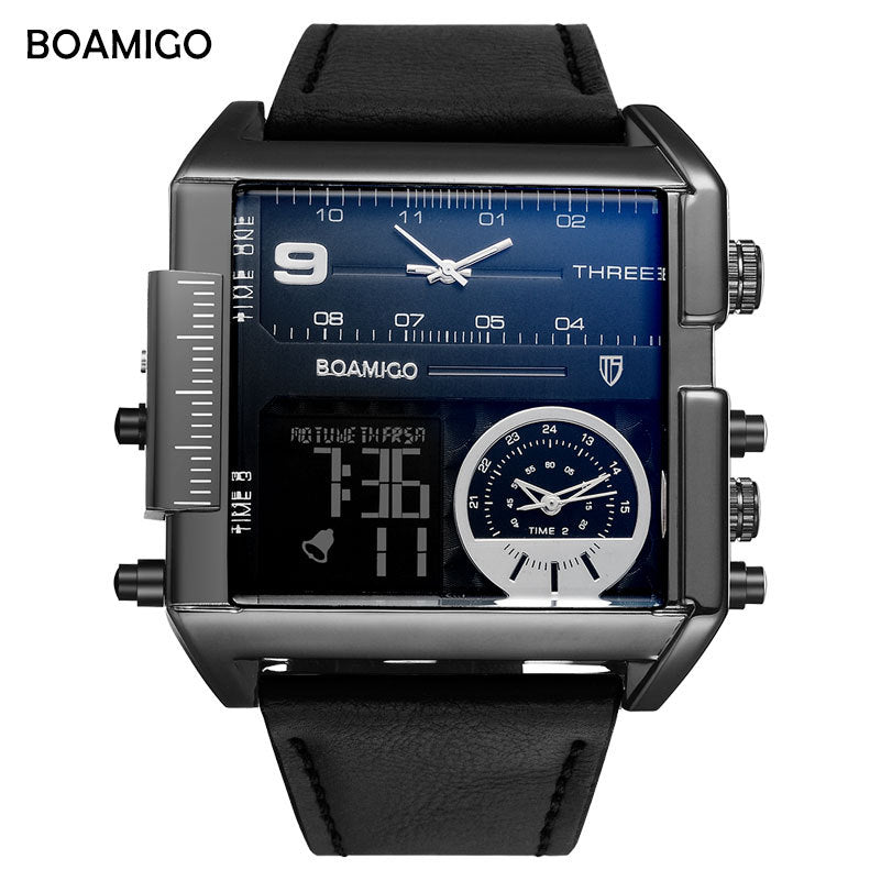 BOAMIGO Sports Military Watch Men&#039;s Watch Electronic Watch Fashion Square Men&#039;s Watch Waterproof Watch Micro-commerce E-commerce