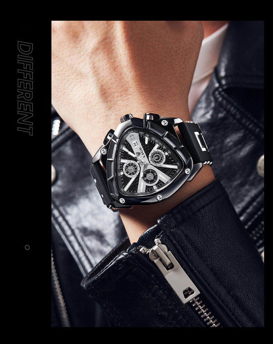 LIGE Polygon Multi-waterproof Luminous Calendar Men's Watch