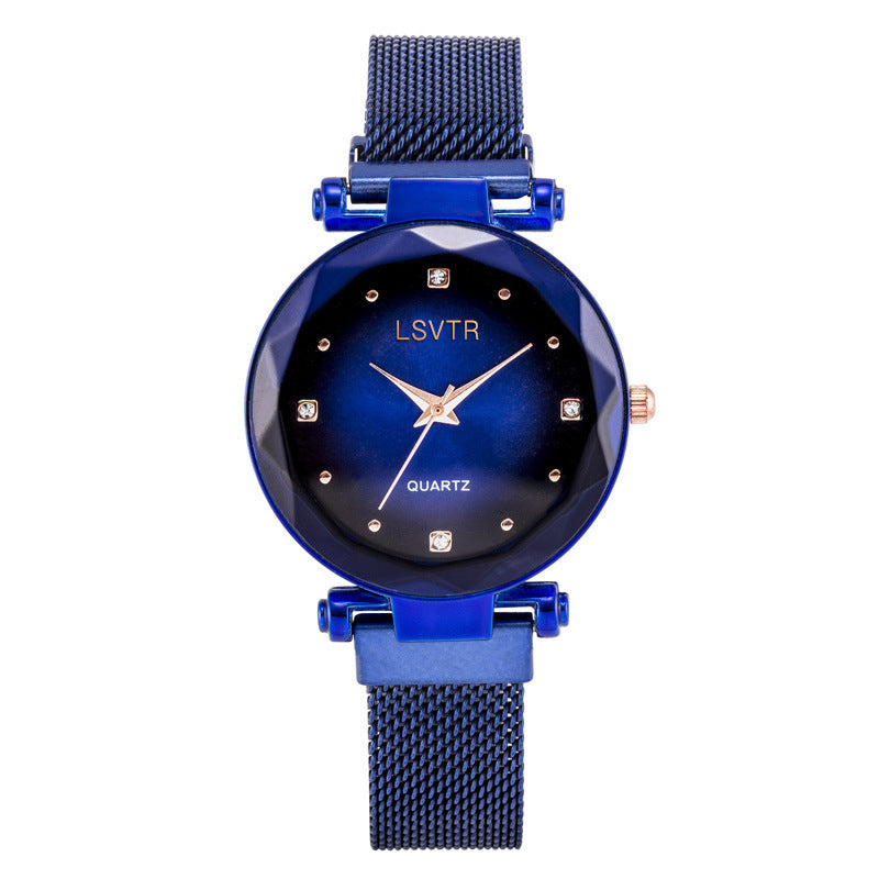 Women's Starry Quartz Lazy Magnet Strap Iron-absorbing Watch