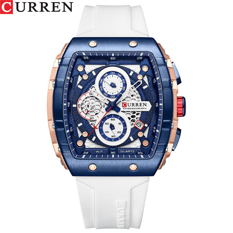 CURREN/Carrian New 8442 Six-pin Chronograph Men&#039;s Watch Fashion Multi-function Watch