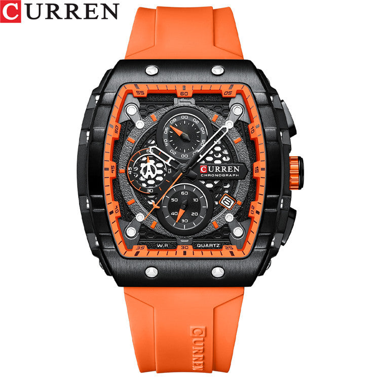 CURREN/Carrian New 8442 Six-pin Chronograph Men&#039;s Watch Fashion Multi-function Watch