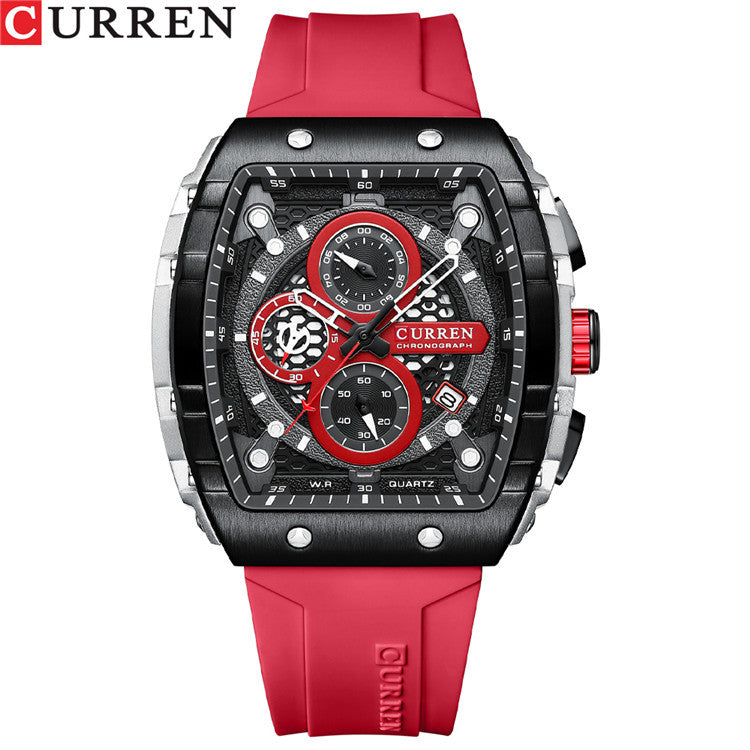 CURREN/Carrian New 8442 Six-pin Chronograph Men&#039;s Watch Fashion Multi-function Watch