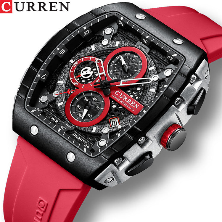 CURREN/Carrian New 8442 Six-pin Chronograph Men&#039;s Watch Fashion Multi-function Watch