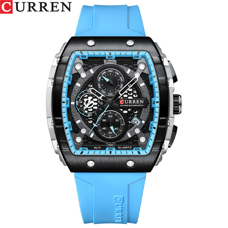 CURREN/Carrian New 8442 Six-pin Chronograph Men&#039;s Watch Fashion Multi-function Watch