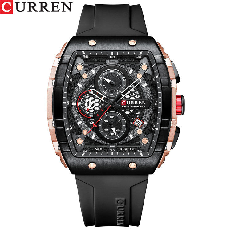 CURREN/Carrian New 8442 Six-pin Chronograph Men&#039;s Watch Fashion Multi-function Watch